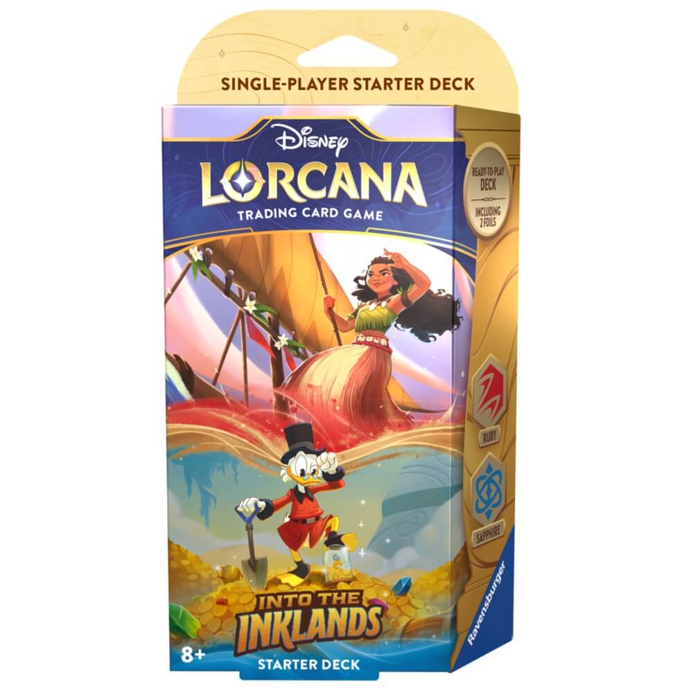 Disney Lorcana TCG Into the Inklands Ruby and Sapphire Starter Deck