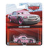Disney Pixar Cars Eugene Carbureski retail packaging featuring a pink and white number 36 diecast race car secured in blister pack, with Cars branding, character artwork, name label, and Mattel logos visible.