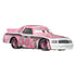 Disney Pixar Cars Eugene Carbureski diecast race car in pink and white metal with textured paint finish, bold number 36 graphics, sponsor decals, cartoon eyes on windshield, and stock car body style shown on a white background.
