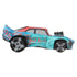 Side profile of Disney Pixar Cars Fishtail diecast toy car, turquoise with red roof, Wild Bill’s text on door, number 96 on rear fender, and rugged oversized racing wheels.