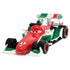Disney Pixar Cars Francesco Bernoulli 1:64 scale diecast Formula race car in red, white, and green metal with glossy texture, sleek open-wheel shape, Italian flag colors, and clean white studio background.