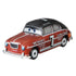 Disney Pixar Cars diecast model of Joe Don Jackson in metallic red and black with silver trim, smiling face, racing number 7, and sponsor logos reading Po’Tater’s Garage & Gas.