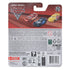 Back packaging of Disney Pixar Cars diecast toy showing Cars 3 branding with Lightning McQueen, Jackson Storm, and Cruz Ramirez images, safety warnings, recycling icons, and Mattel logos.