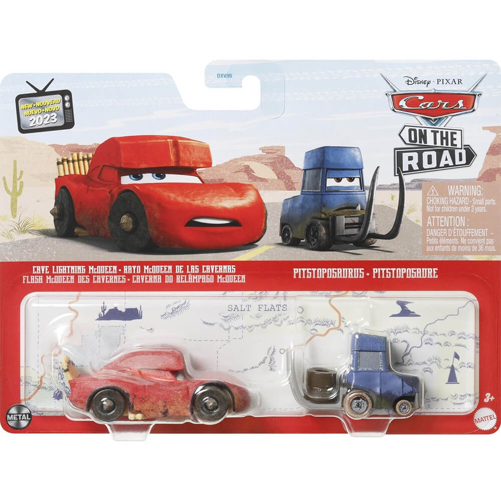 Disney Pixar Cars On the Road Cave Lightning McQueen and Pitstoposaurus 2-Car Pack