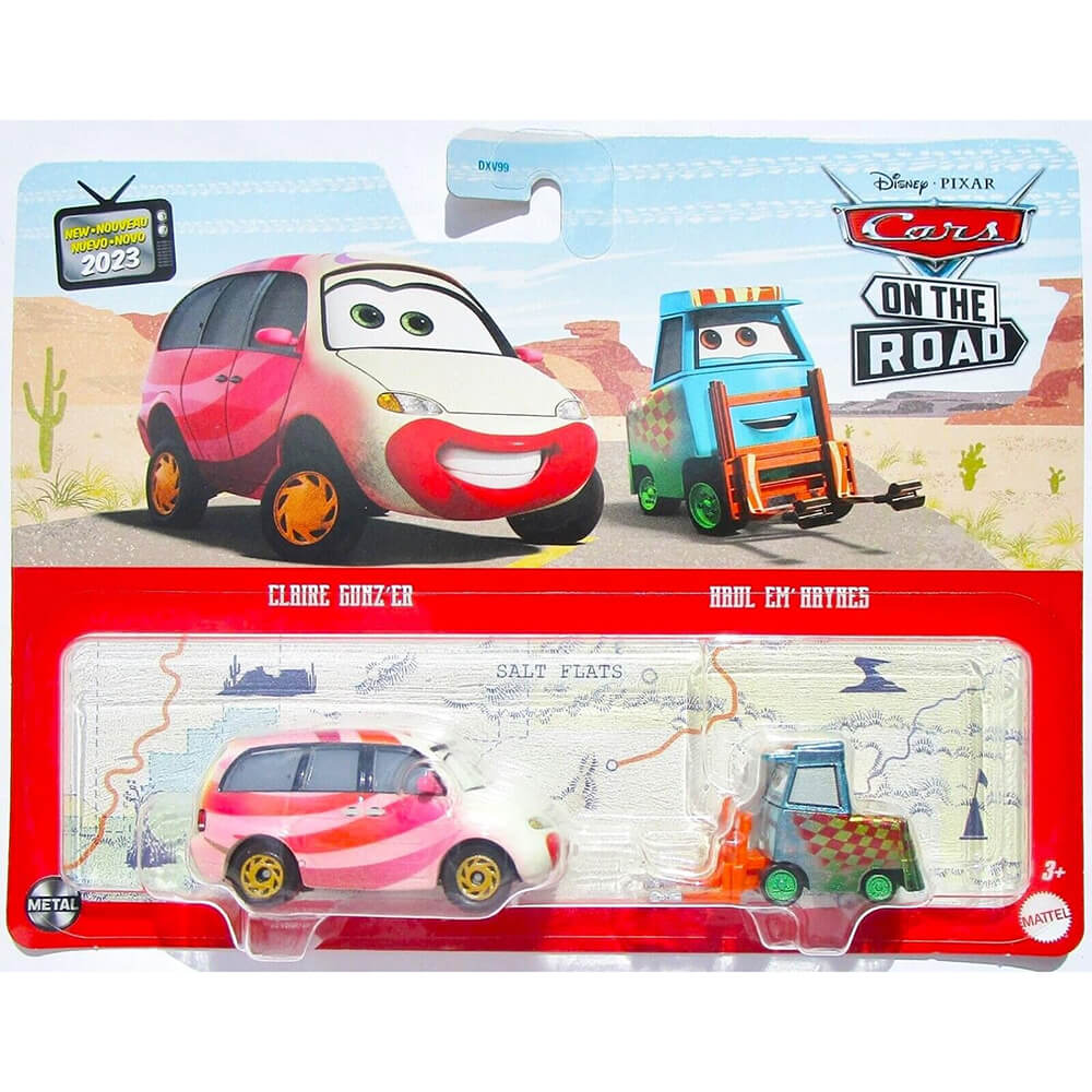 Disney Pixar Cars On the Road Claire Gunz'er and Haul Em'Haynes 2-Car Pack