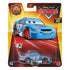 Cal Weathers diecast vehicle in light blue metal with detailed racing graphics, compact stock car shape, packaged in Disney Pixar Cars Radiator Springs Race & Rescue blister card with bright retail display artwork.