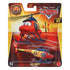 Kathy Copter diecast vehicle in red and yellow metal with rescue markings, stylized helicopter shape, packaged in Disney Pixar Cars Radiator Springs Race & Rescue blister card with bright retail display artwork.