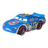 Disney Pixar Cars Ralph Carlow diecast vehicle shown at an angle with blue metal finish, smooth rounded race-car form, expressive windshield eyes, number 117 decals, and white product photography backdrop.