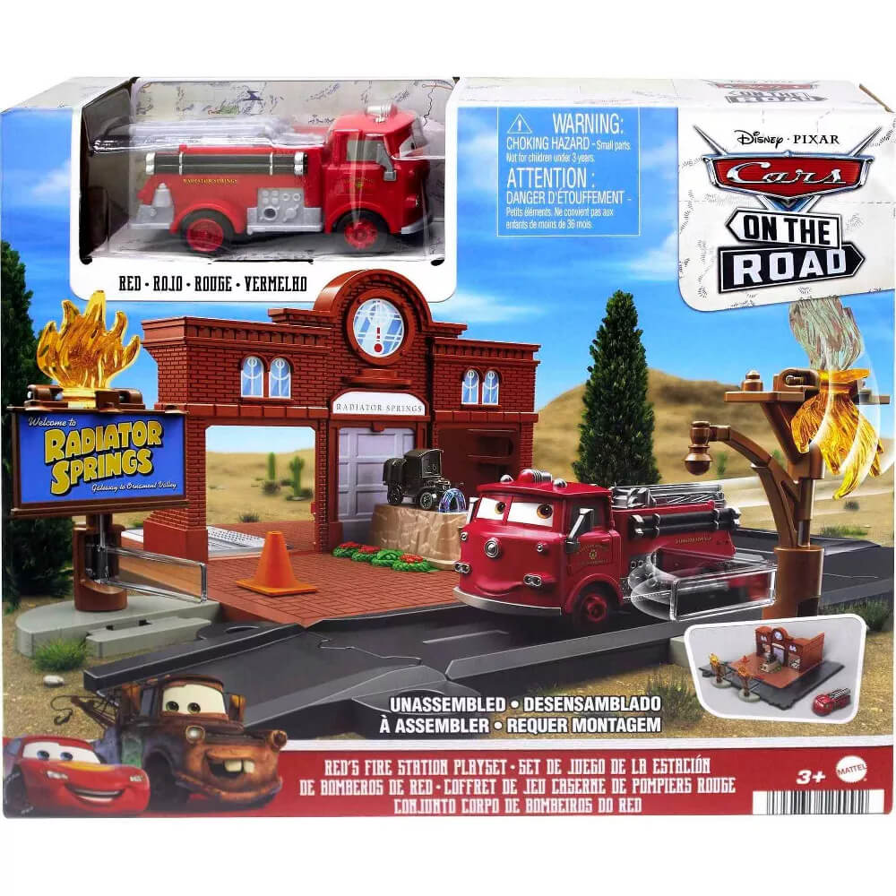 Disney Pixar Cars Red's Fire Station Playset packaging