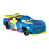 Disney Pixar Cars Richie Gunzit diecast shown at an angled view, featuring bright blue glossy metal, low aerodynamic body form, Gasprin hood logo, bold number 70 markings, black wheels, and modern racing styling on a white background.