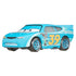 Disney Pixar Cars Ryan Shields toy in turquoise blue metal with fine grain texture, streamlined race car form, bold View Zeen branding, number 39 markings, blue wheels, and character eyes shown at an angled view.