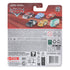 Back of Disney Pixar Cars Slim Hood packaging featuring Cars logo, multiple character diecast images, product warnings, safety details, recycling icons, and brand information.