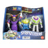 Box packaging of Disney Pixar Toy Story Intergalactic Storytellers 3-figure set displays Buzz Lightyear, Zurg, and alien toys inside clear plastic window case.