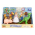 Disney Pixar Toy Story Storytellers figure set in retail packaging featuring Woody, Bo Peep, Rex, Hamm, Slinky Dog, and green army men displayed against a blue backdrop.