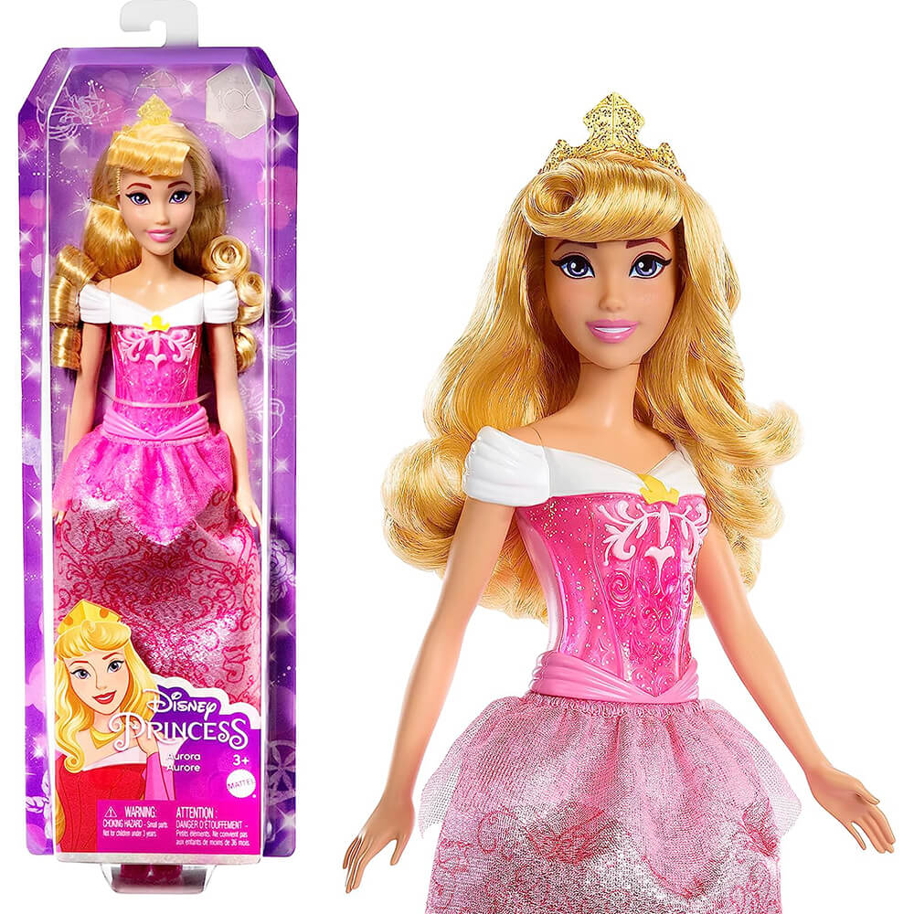 Disney Princess Aurora Fashion Doll in Pink Dress with packaging