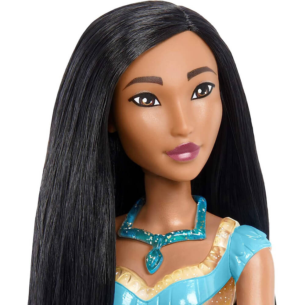 Disney Princess Pocahontas Fashion Doll close up on her face