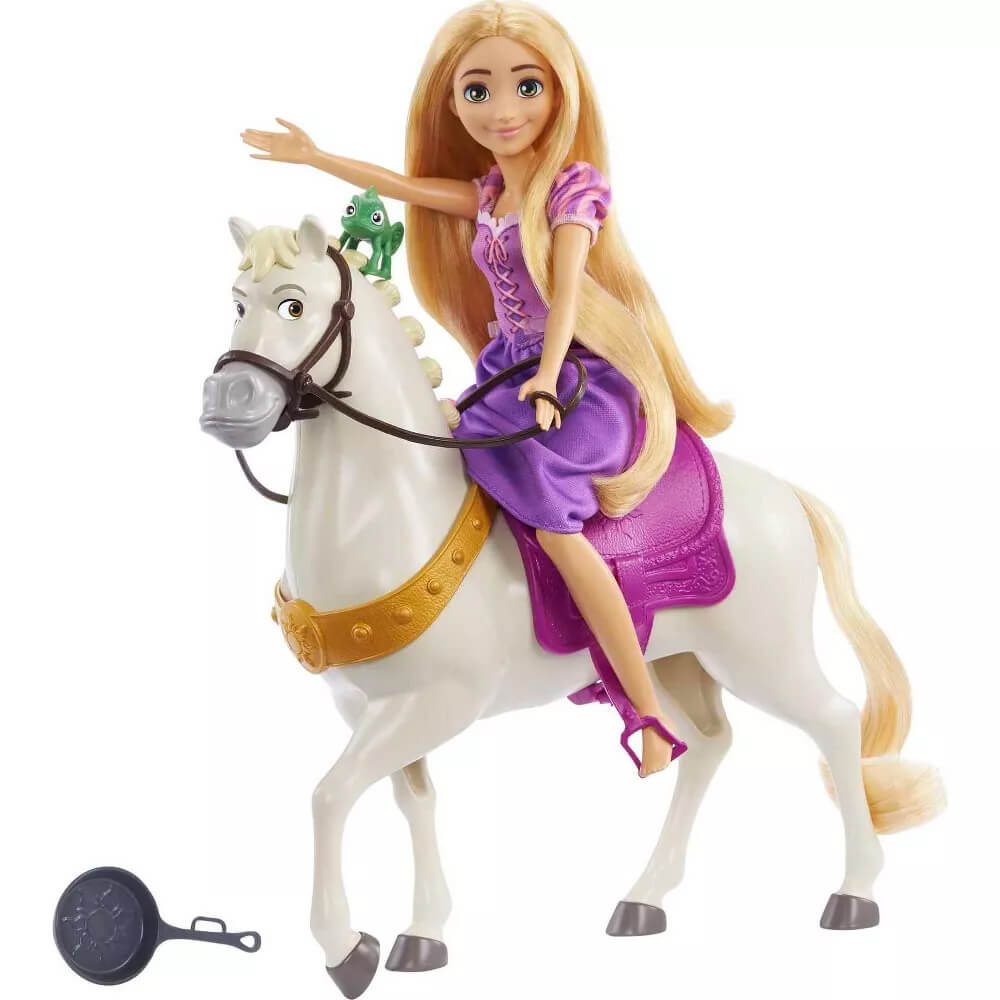 Rapunzel riding Maximus from the Disney Princess Rapunzel & Maximus Play Set