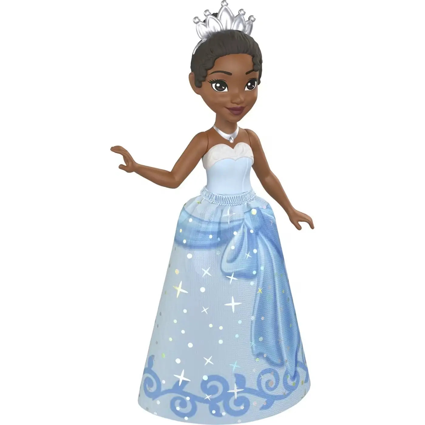 Disney Princess Sparkling Blue Dress Tiana 3.5-Inch Doll