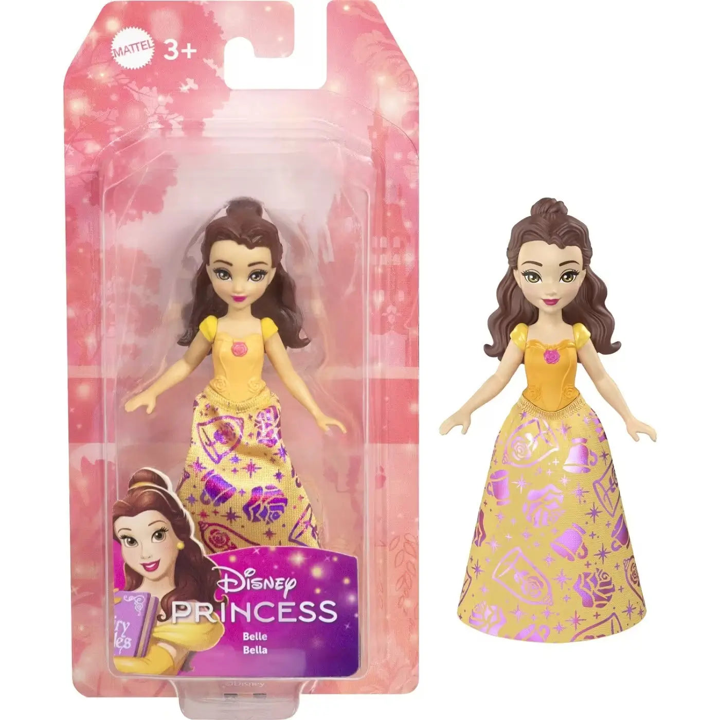 Disney Princess Sparkling Yellow Dress Belle 3.5-Inch Doll