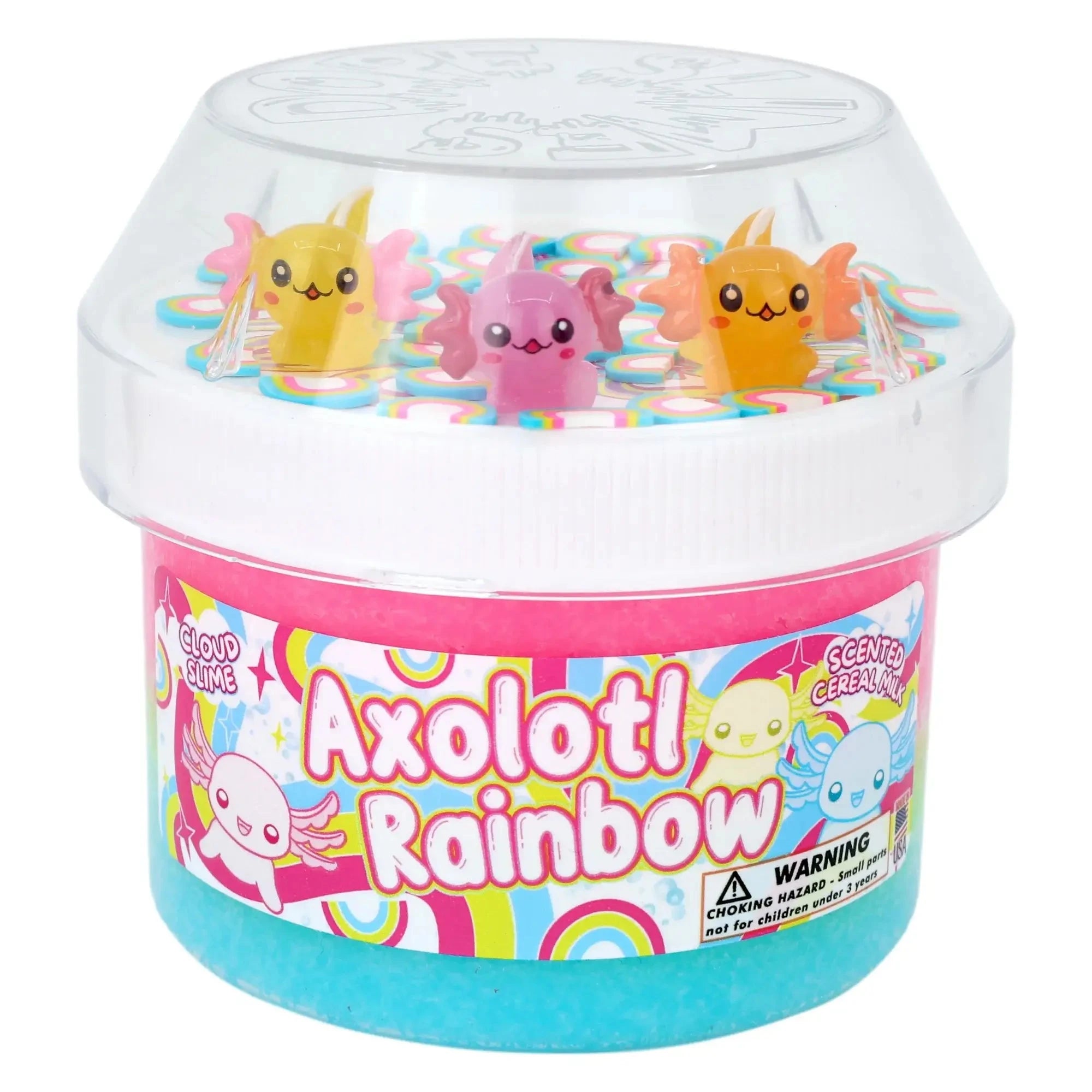 Dope Slimes Axolotl Rainbow Cloud Slime
