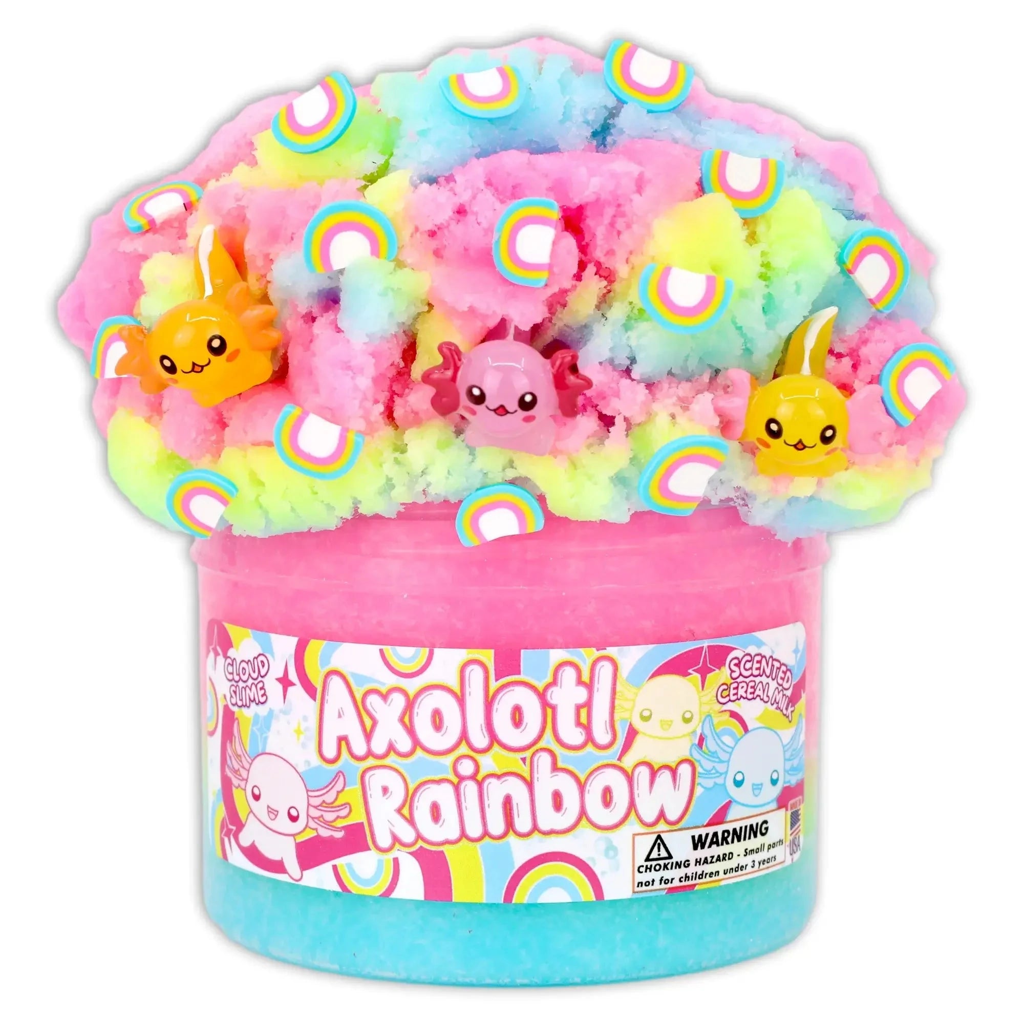 Dope Slimes Axolotl Rainbow Cloud Slime