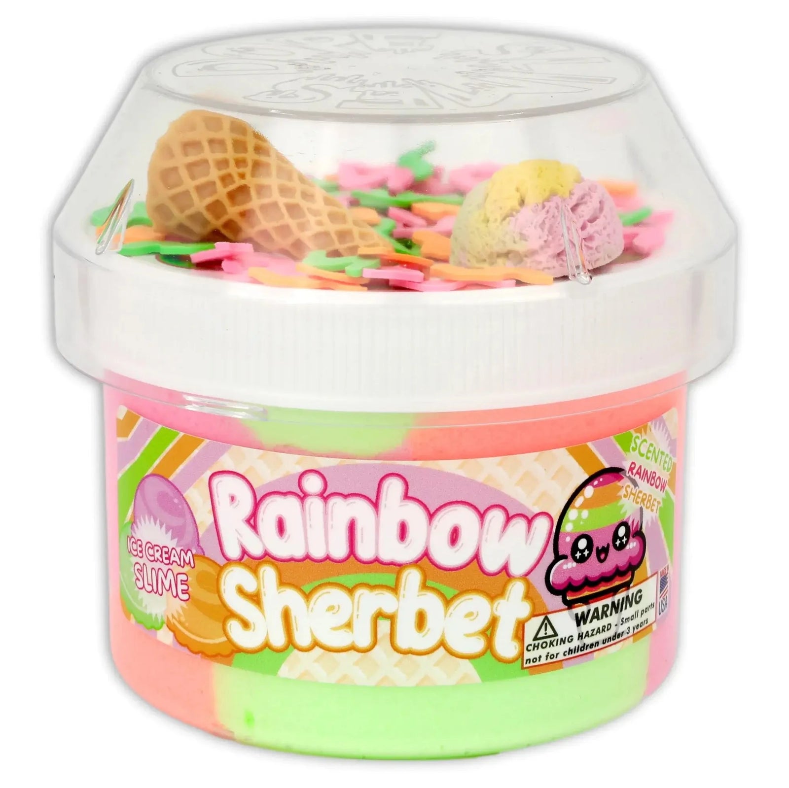 Dope Slimes Rainbow Sherbet Ice Cream Slime