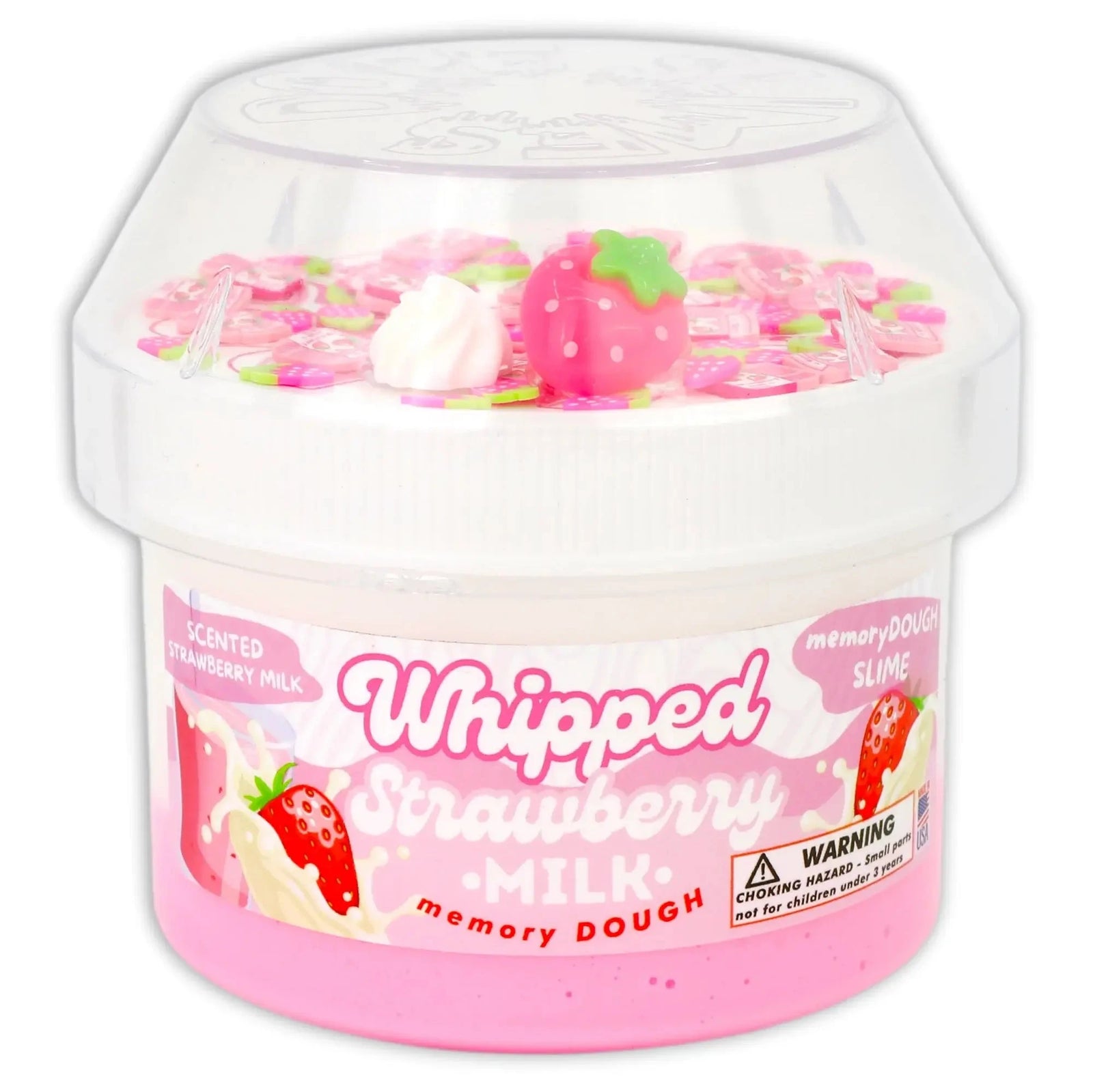 Dope Slimes Whipped Strawberry Milk memoryDOUGH slime