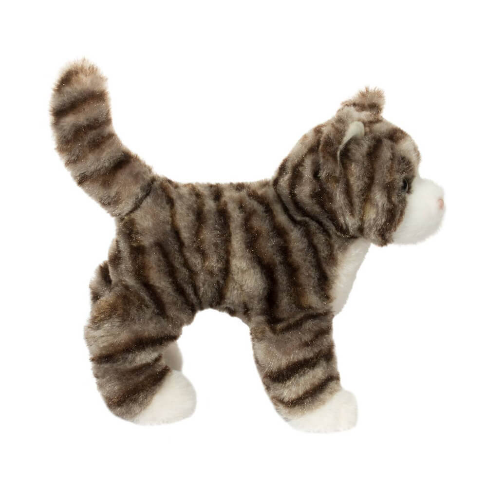 Douglas Zigby Gray Stripe Cat Plush
