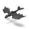 Black Soaring Toothless glider toy with detailed scale texture, broad wings, and aerodynamic shape, modeled after the Night Fury dragon from How to Train Your Dragon.