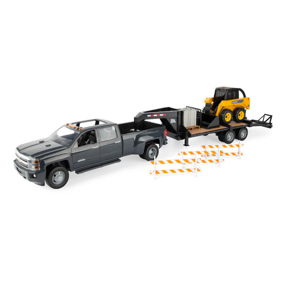 ERTL Big Farm John Deer 1:16 Construction Set with Skid Loader and Che ...
