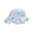 Side view of faceted crystal Cinnamoroll figure with blue facial details and long ears, designed as a decorative Sanrio character display piece.