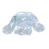 Rear view of faceted crystal Cinnamoroll figurine showing its sculpted ears, head, and body; clear collectible toy modeled after Sanrio’s mascot.