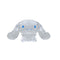 Clear crystal Cinnamoroll figurine with blue eyes and floppy ears, sculpted with faceted surfaces for sparkle; a collectible Sanrio display toy