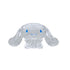 Clear crystal Cinnamoroll figurine with blue eyes and floppy ears, sculpted with faceted surfaces for sparkle; a collectible Sanrio display toy