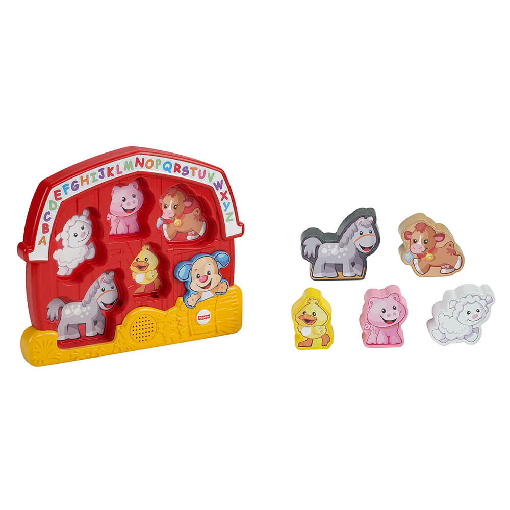 Fisher-Price Laugh & Learn Farm Animal Puzzle with all pieces removed