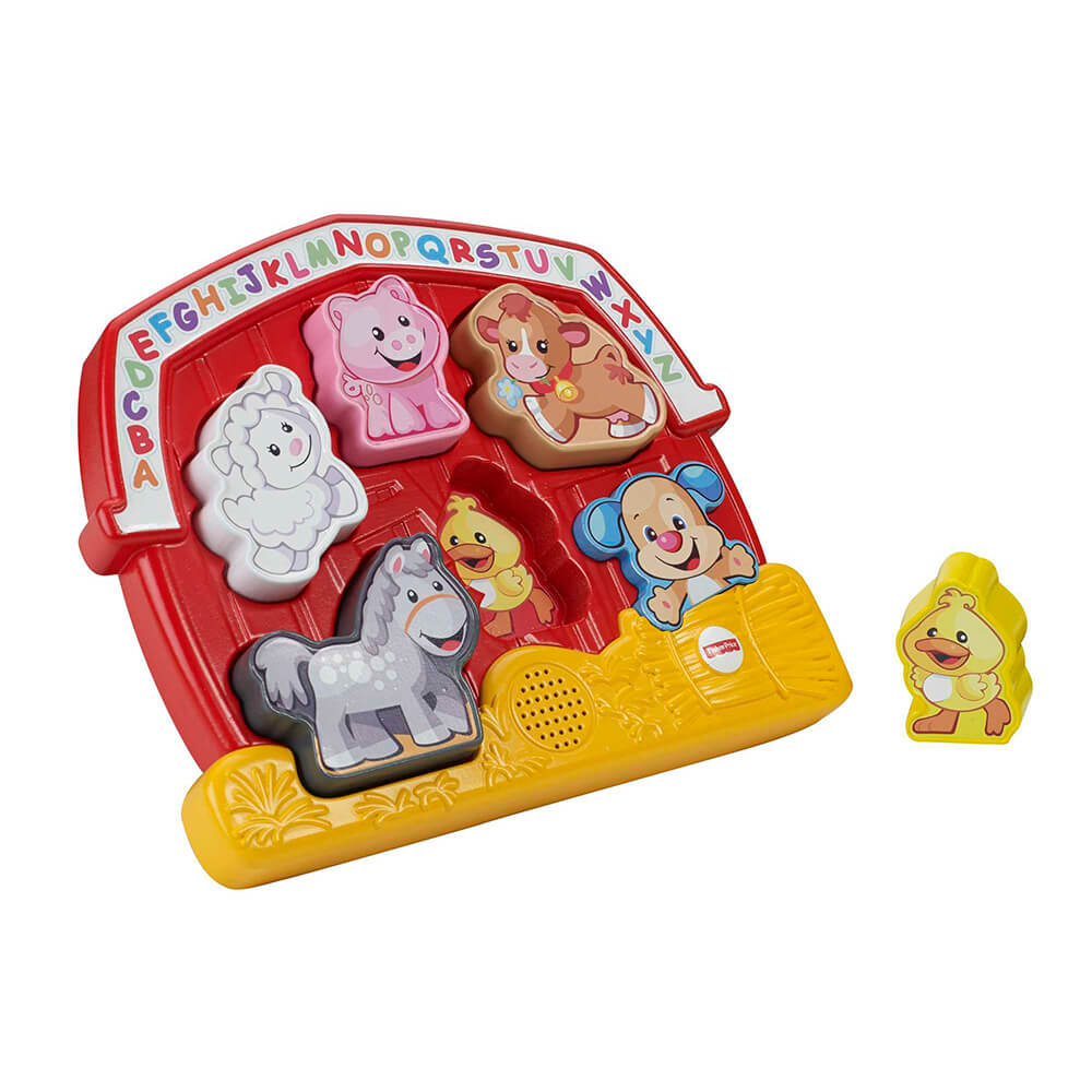 Fisher-Price Laugh & Learn Farm Animal Puzzle with the duck piece removed