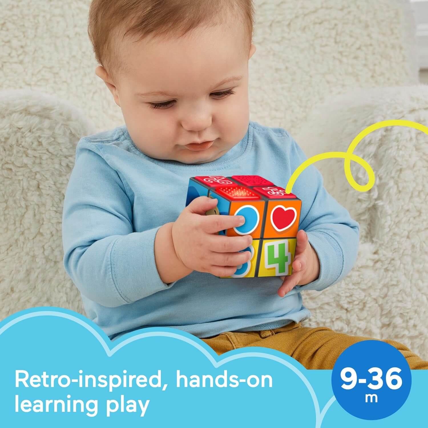 Fisher-Price Laugh & Learn Puppy’s Activity Cube hands on learning play