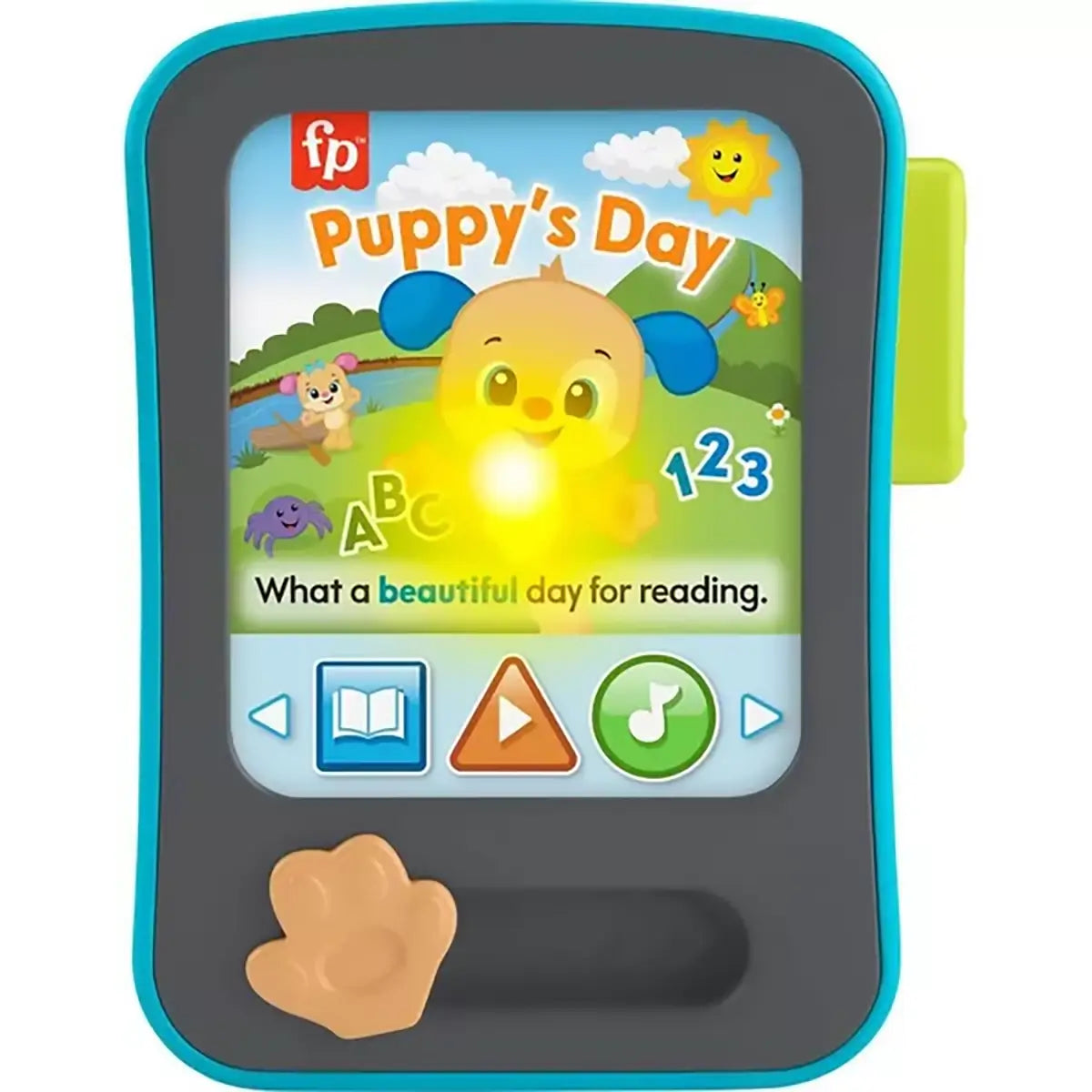 Fisher-Price Laugh & Learn Puppy's Storytime Reader Baby Electronic Learning Toy front view