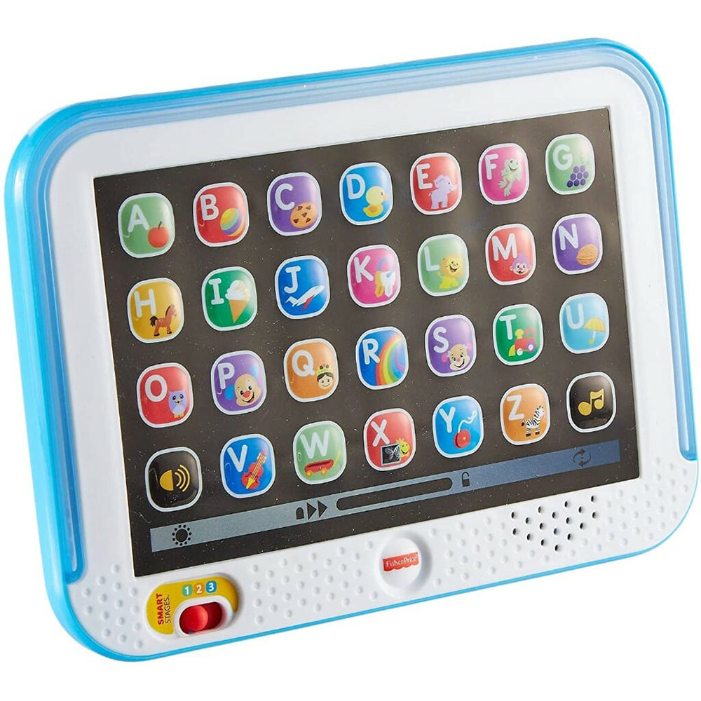 Front view of Fisher-Price Laugh & Learn Smart Stages Tablet (Blue)