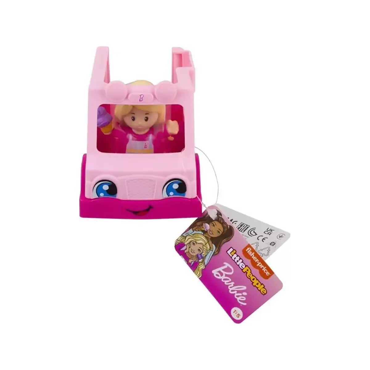 Fisher-Price Little People Barbie Ice Cream Truck Push-Along Vehicle front view