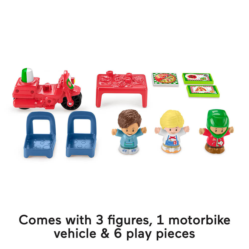 Fisher-Price Little People We Deliver Pizza Place Playset pieces included