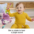 Fisher-Price Sing & Go Purple Monkey Plush Baby Stroller Sensory Toy bat or shake to hear sound