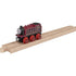 Image of the train on railway color red