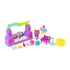 Gabby's Dollhouse The Movie Paw-some Party Story set in colorful molded plastic with stage, microphone stand, DJ table, yellow surprise capsule, and multiple mini cat figures displayed together.