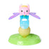 Gabby’s Dollhouse Kitty Fairy figure in pastel pink, purple, and blue glossy plastic with winged shape and textured base stand, designed for imaginative play, displayed on a white background.