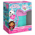 DreamWorks Gabby’s Dollhouse surprise figure toy box featuring colorful branding, a teal and pink cat-shaped capsule, and characters like Gabby and Pandy Paws from the Netflix series.