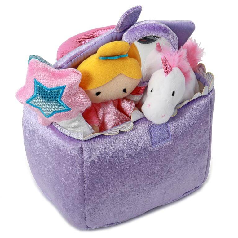 Gund Baby My Little Princess Plush Castle Playset pieces inside the case