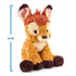 GUND Cozys Disney Bambi plush in warm tan, cream, and rust textured fabric with a rounded seated shape, shown with a measurement graphic indicating 10 inch height to highlight compact size for cuddling, gifting, and shelf display.