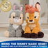 GUND Cozys Disney character plush display showing Bambi with other classic Disney animals, emphasizing modern colors, soft fabrics, and collectible appeal for fans, children, and gift-giving occasions.