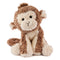 GUND Cozys monkey stuffed animal in warm brown and cream plush fabric with wavy textured fur, rounded seated shape, and floppy limbs, designed as a 10 inch plush toy for cuddling, comfort, and nursery display on a white background.